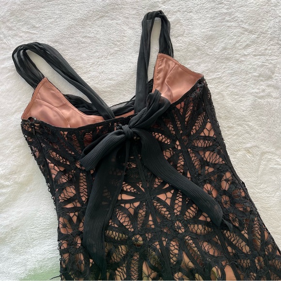 Vintage 90s Y2K Betsey Johnson Silk Crochet Dress - Picture 5 of 9